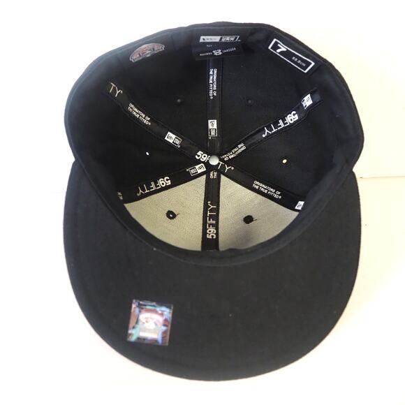 Syracuse Chiefs New Era 59Fifty 100% Wool Flat Brim Fitted Hat‎ Sz 7 - Picture 5 of 8